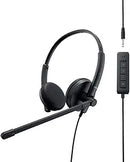 Dell WH1022 Auricular con Micrófono para Oficina | Conexión USB y Jack 3.5mm | Micrófono integrado con cancelación de ruido | Cómodo para videollamadas y trabajo remoto