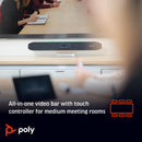 Poly Studio X50 Sistema VideoConferencia 4K Todo en Uno & Poly TC8 Pantalla Controladora