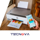 HP Smart Tank 580 Multifuncional Flujo Continuo WiFi Imprime, Copia y Escanea 12/5PPM 110/220V