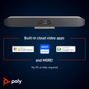 Poly Studio X50 Sistema VideoConferencia 4K Todo en Uno & Poly TC8 Pantalla Controladora