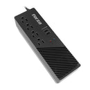 Regulador de Voltaje Forza FVR-1011USB | Capacidad 1000VA / 500W | 115V | 4 tomas NEMA | 2 puertos USB para carga de dispositivos | Protección contra picos de voltaje