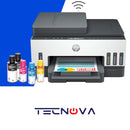 HP Smart Tank 750 Multifuncional Flujo Continuo ADF Dúplex WiFi Imprime, Copia y Escanea 12/5PPM 110/220V