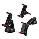 Argom ARG-AC-0333BK Kit 3 en 1 de Soportes para Celular de Carro