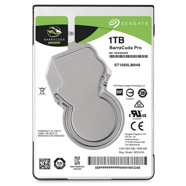 Disco Duro SEAGATE 1TB HDD 7200 RPM 2.5" SATA 7MM