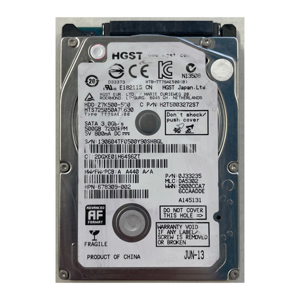 Disco Duro HGST 500GB 7200RPM 2.5" Slim 7mm