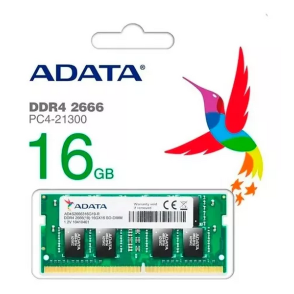 ADATA Memoria RAM DDR4 16GB 2666Mhz sodimm para laptop portátil