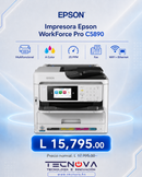 Impresora Epson WorkForce Pro C5890 | Multifuncional a Color | 25 PPM | Fax | PCL6/PostScript | WiFi + Ethernet - TECNOVA