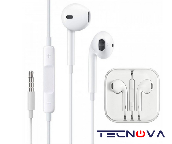 Auriculares audífonos tipo iPhone Apple blancos con punta 3.5mm. garantía: 30 días