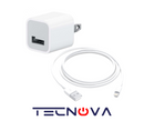 Cargador genérico para iPhone color blanco cubo y cable 5V 1A