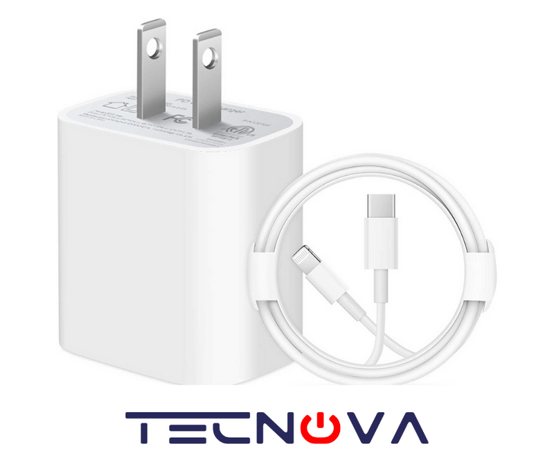 CARGADOR USB-C 20W C/CABLE LIGHTNING - Tecnostore