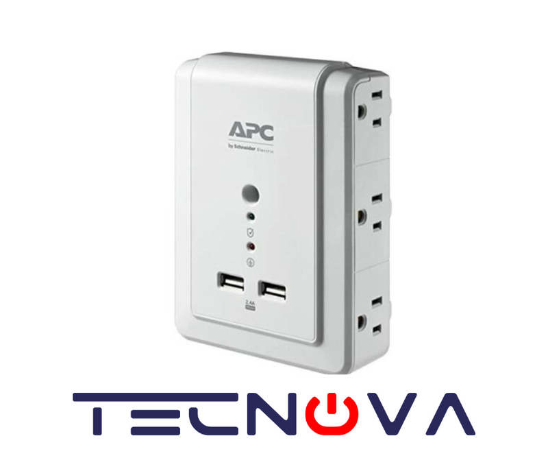 Protector voltaje APC 6 salidas 120V con 2 puertos USB P6WU2