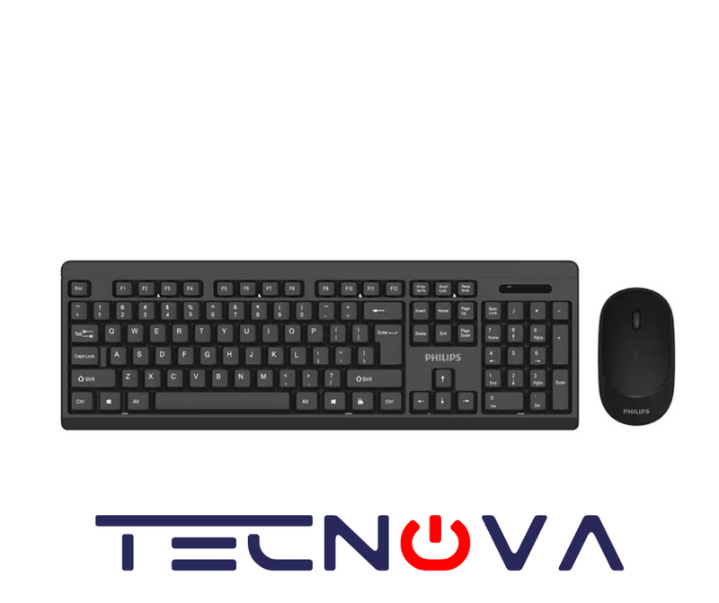 Teclado y mouse Inalámbrico Phillips con dongle 2.4GHz USB