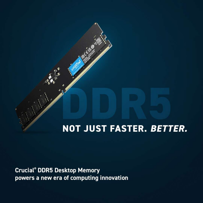 Crucial Memoria RAM 16GB DDR5 4800MHz 5600MHz para desktop