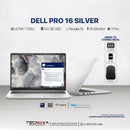 Laptop Dell Pro Silver 16" | Intel Core Ultra 7 255U | 16GB RAM | 512GB SSD | Windows 11 Pro - TECNOVA