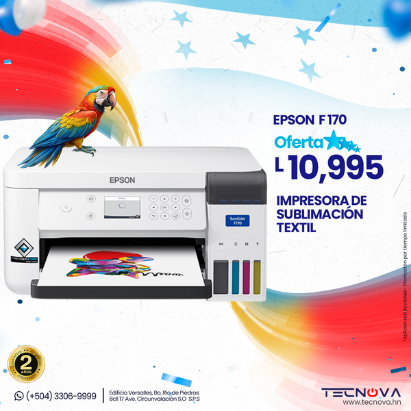 Epson Impresora de Sublimación de Tinta SureColor F170/ WiFi/ Ethernet/ USB