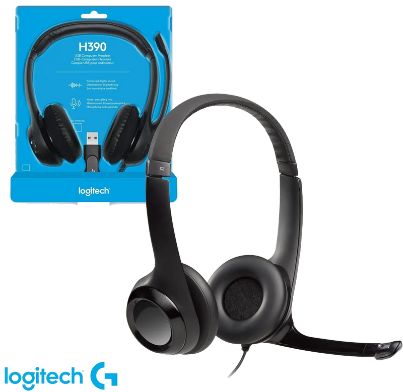 Logitech H390 USB Headset auricular micrófono con cancelación de ruido