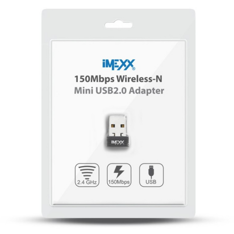 Imexx adaptador wi-fi Mini Wireless N USB 150Mbps IME-51143