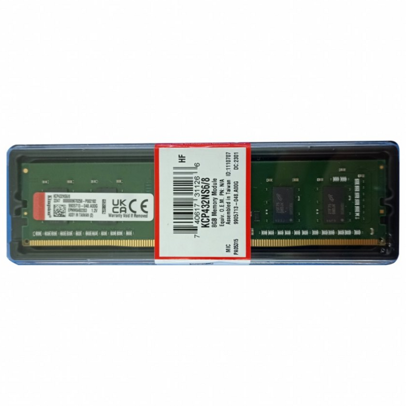 Kingston Memoria RAM 8GB DDR4 3200MHz Single Rank Module