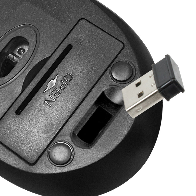 Klipx KMW-330BK Mouse inalámbrico con dongle 2.4Hz USB Color: Negro