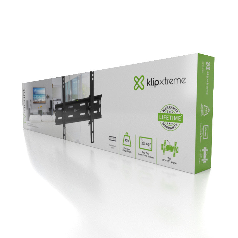 KlipX KPM-725 Soporte montaje pantalla en pared LCD Tilt   23-46 TVs