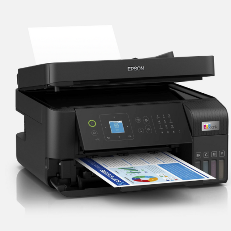 Epson Ecotank L5590 impresora multifuncional a color / Flujo continuo con pantalla LCD/ ADF Legal/ Escáner Impresora Fax y Copiadora/ USB WiFi y Ethernet