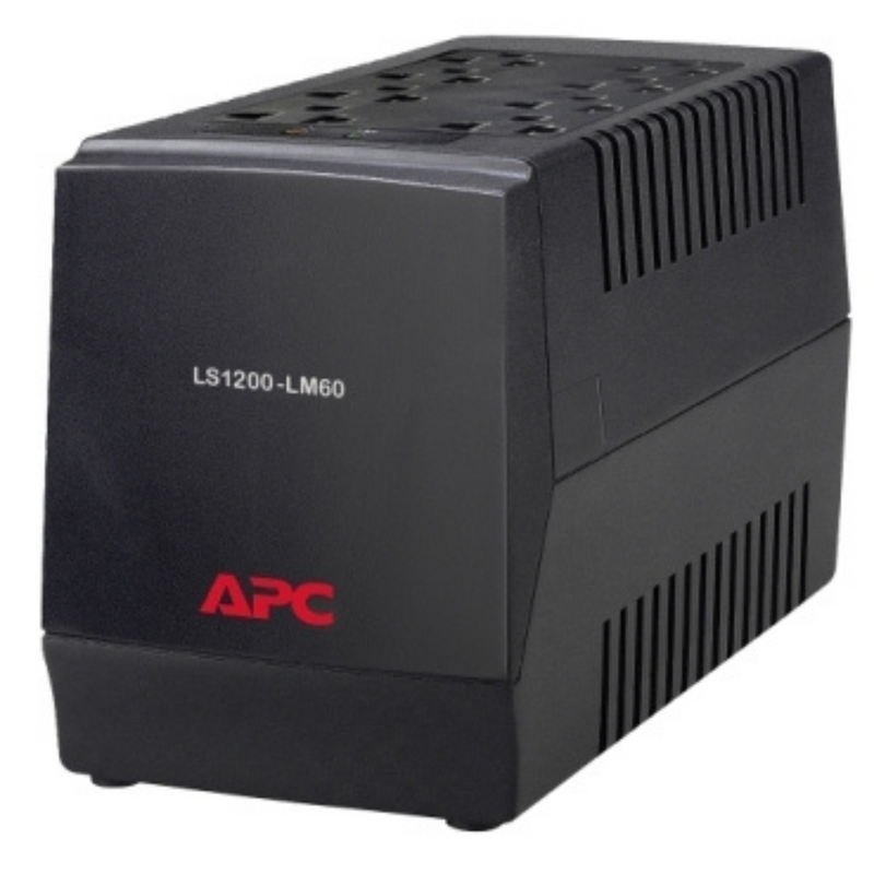 APC/ LS1200-LM60/ Regulador automático de voltaje tensión Line-R de 1200VA/ 600W/ 8 tomas de salida/120 V 60 Hz