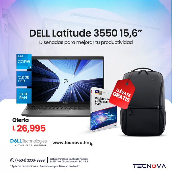 Dell Latitude 3550 15.6" Intel Core i5-1335U 16GB RAM 512GB SSD M.2 Windows 11 Pro