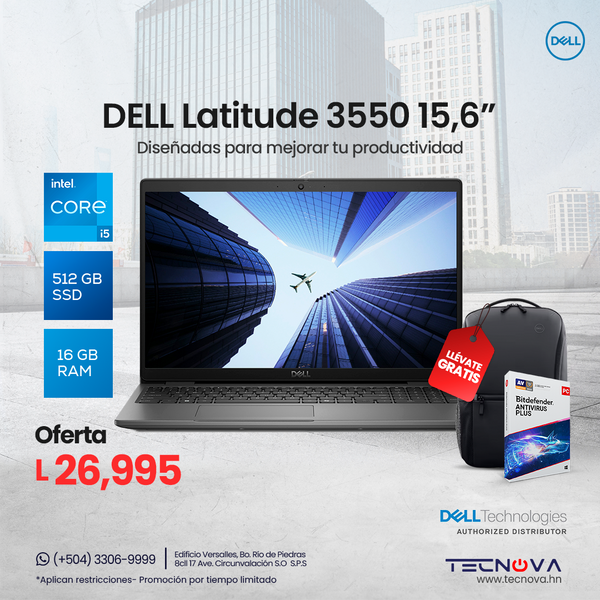 Dell Latitude 3550 15.6" Intel Core i5-1335U 16GB RAM 512GB SSD M.2 Windows 11 Pro