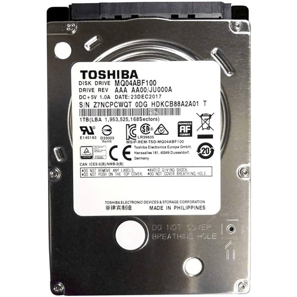 Disco Duro TOSHIBA 1TB HDD 5400 RPM 2.5" SATA 7MM