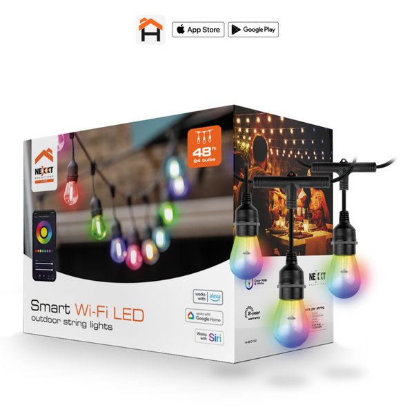 Nexxt Home NHB-O100 Guirnalda RGB 24 Bulbos 48ft