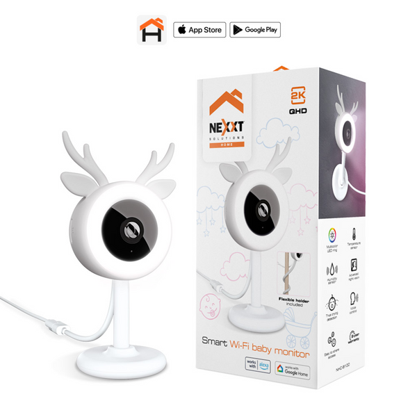 Nexxt Home NHC-B100 Monitor inteligente Wi-Fi para bebé RGB Light 2K 4MP
