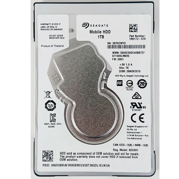 Disco Duro SEAGATE 1TB HDD 5400 RPM 2.5" SATA 7MM