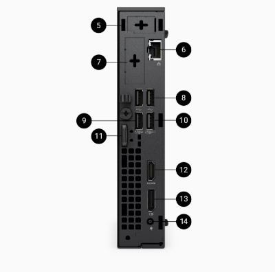 Dell Pro Micro QCM1250 - Dell Pro MFF Micro CPU EN Intel Core i5-14500T (14C/20T/1.2-4.8GHz/24M Caché), 8GB DDR5 RAM, 512GB SSD M2 NVMe, Teclado y Mouse USB Dell, WiFi6, BT, Windows 11 Pro