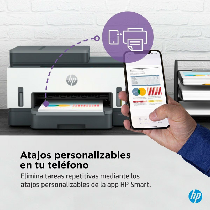 HP Smart Tank 750 Impresora AIO Inalámbrica / Copia, Escanea e Imprime/ ADF DUPLEX / 100/240V