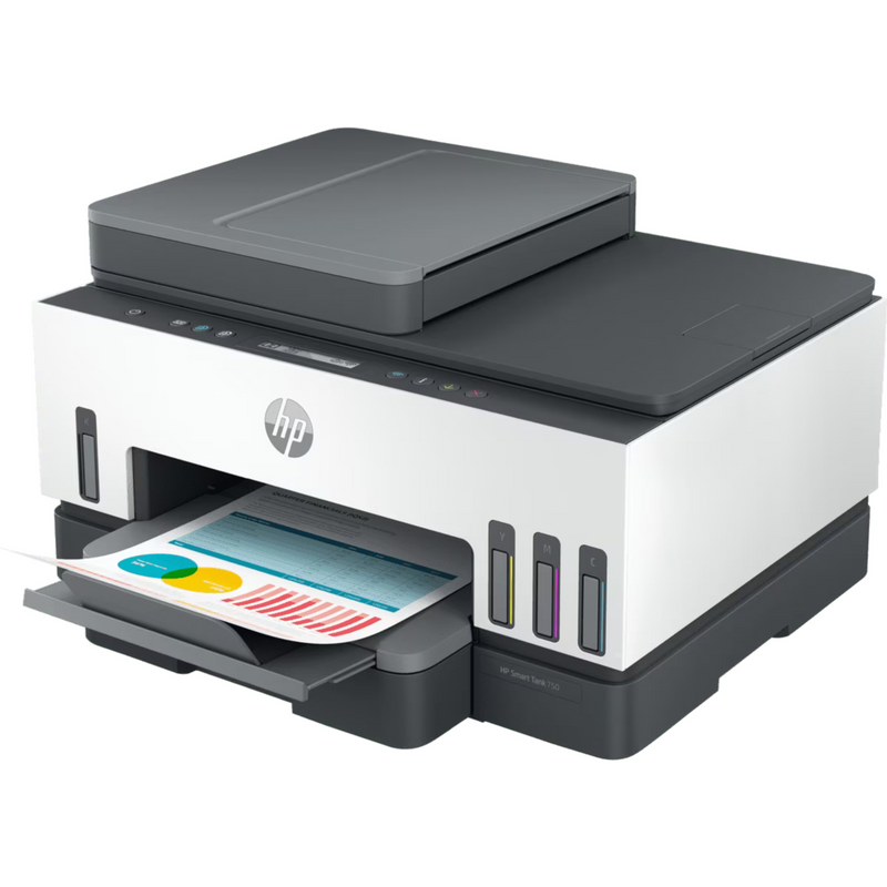 HP Smart Tank 750 Impresora AIO Inalámbrica / Copia, Escanea e Imprime/ ADF DUPLEX / 100/240V