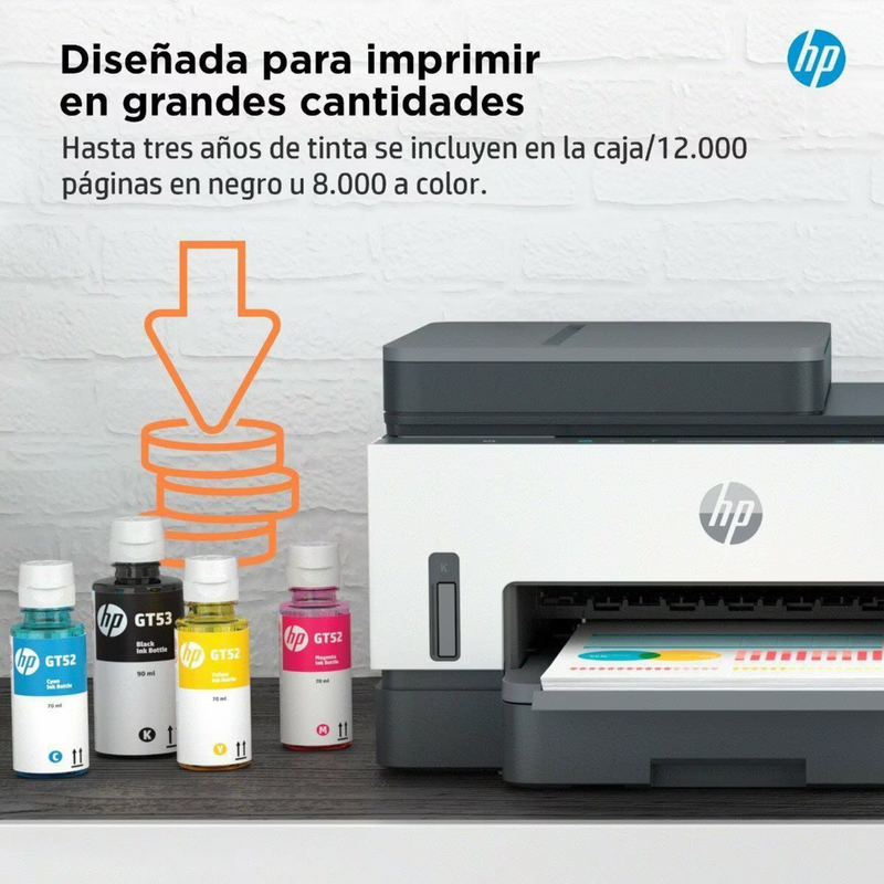 HP Smart Tank 790 Impresora AIO Inalámbrica / Copia, Escanea e Imprime/ ADF DUPLEX / 100/240V
