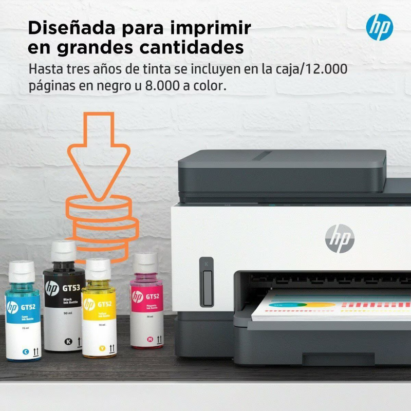 HP Smart Tank 750 Impresora AIO Inalámbrica / Copia, Escanea e Imprime/ ADF DUPLEX / 100/240V