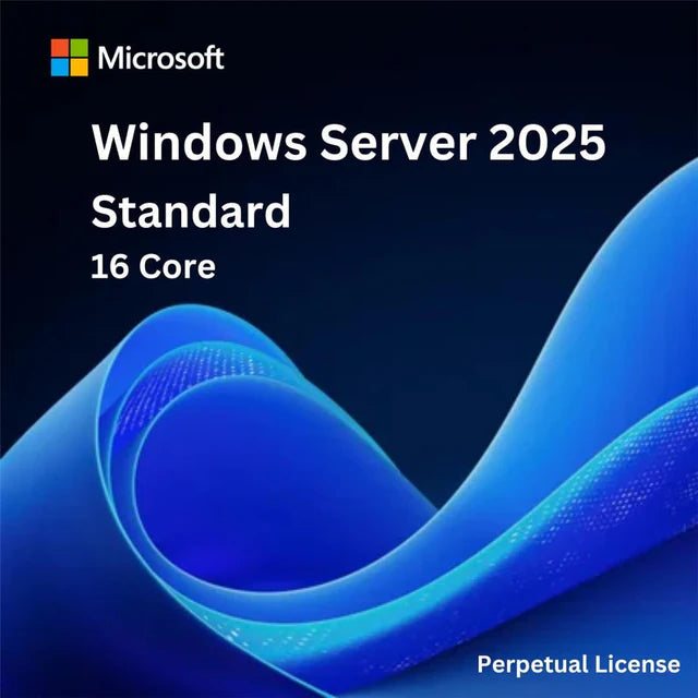 Microsoft Windows Server 2025 Estandar Standard Edition 16 Núcleos EN OEM DVD ROK
