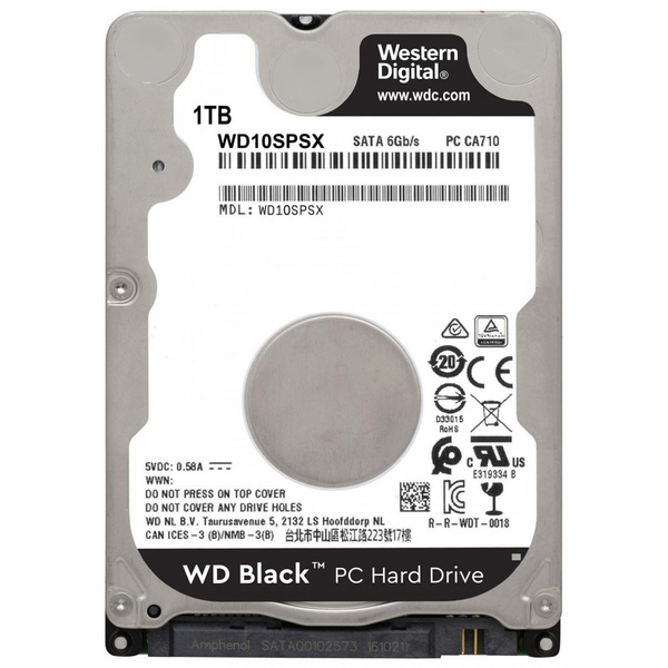 Disco Duro Western Digital 1TB HDD 7200 RPM 2.5" SATA 7MM