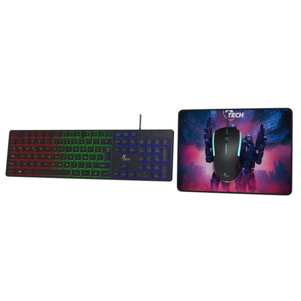 Xtech Hasha XTK-535S Combo Gaming Teclado Español Mouse y Mousepad