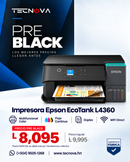 Impresora Epson EcoTank L4360 Multifuncional Color | Flujo Continuo, Dúplex y WiFi Direct