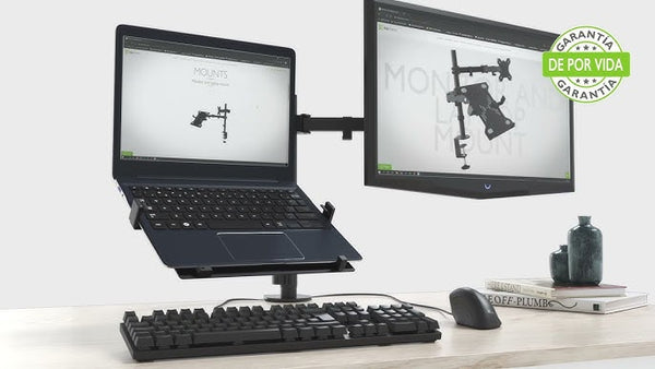 Klipx KMM-301 Soporte para monitor 13-32 y laptop anclado a escritorio