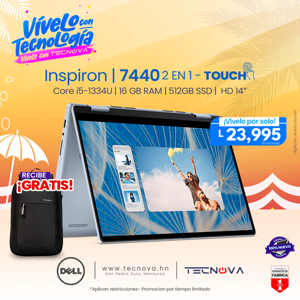Dell/  Inspiron 7440 / 14" FHD táctil (touch) Intel Core 5 120U/ 16GB RAM/ 512GB SSD/ Windows 11