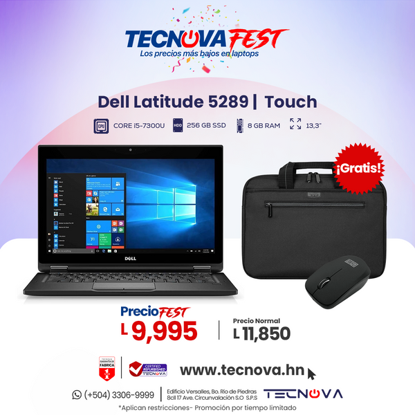Dell/ Latitude 5289 RFB/ 12.5" FHD TOUCH/ Intel Core i5-7600U 2.8 GHz/ 8GB RAM/ 256GB SSD/ Windows 10 Pro