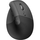 Logitech Mouse inalámbrico Ergonómico Lift Vertical Mano Derecha Color Negro