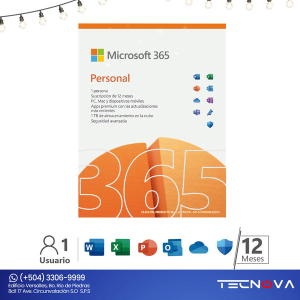 Microsoft Office 365 Personal por suscripción 12 meses - ESD