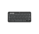 Teclado Bluetooth Logitech Pebble Keys 2 K380 | Color Grafito | Diseño en español | Conexión Bluetooth | Compatible con PC, Mac, tabletas y teléfonos | Silencioso y portátil