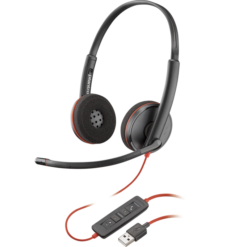 Poly auriculares BlackWire C3220 USB-A Plantronics estereo