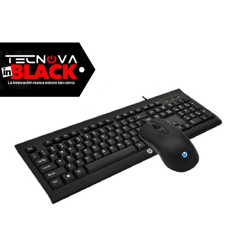 Combo HP teclado y mouse gaming español color negro KM100